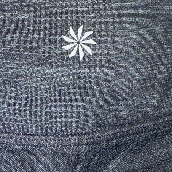 Athleta Pants Women's Small Gray White Heathered Gym Workout Lattice Leggings - Picture 5 of 9